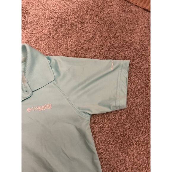 Columbia Youth PFG Dri-Fit Collared Polo, Seafoam Green, XS - Picture 4 of 8